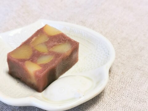 マロンペーストで*栗蒸し羊羹